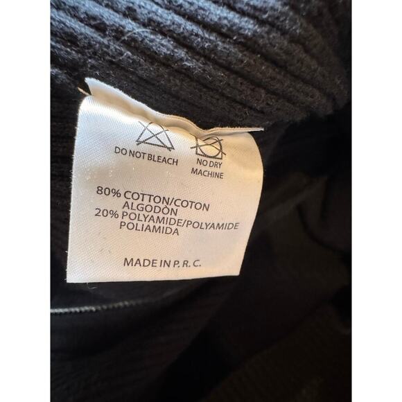 Brandy Melville Black Knit Cropped Zip Up Hoodie Women’s One Size - Picture 11 of 11